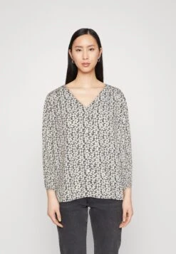 Tom Tailor Printed V Neck Blouse - Blouse - Grey