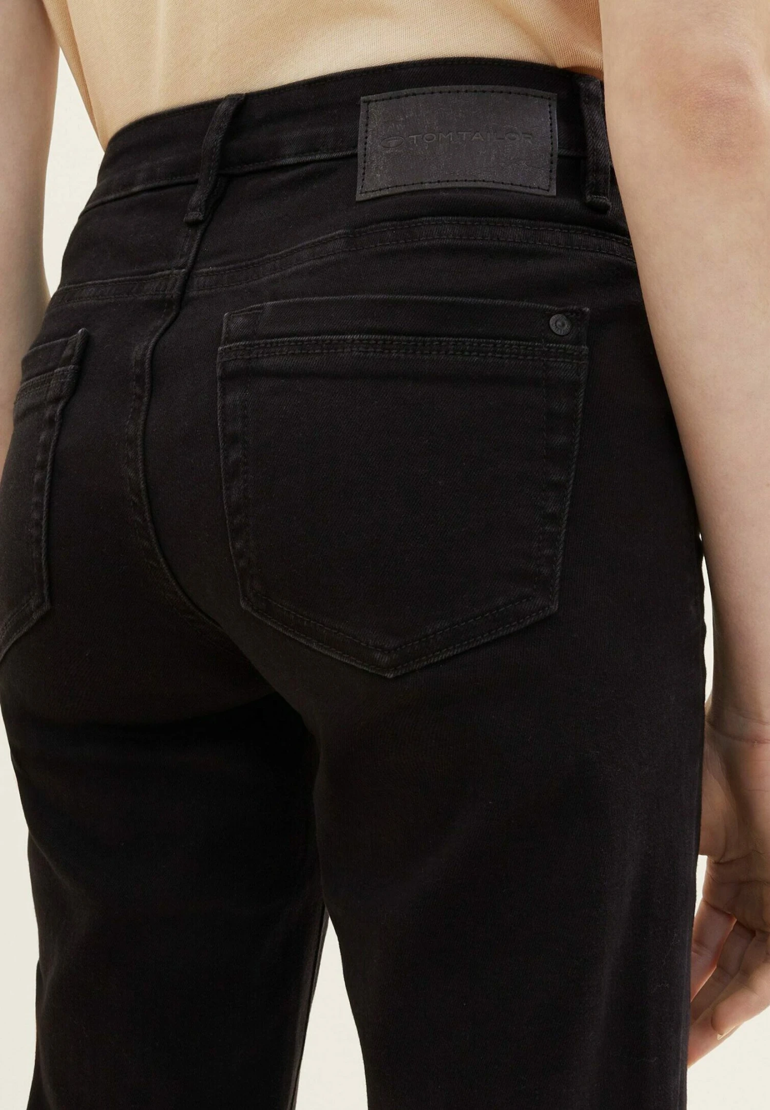 Tom Tailor Alexa - Straight Leg Jeans - Black Denim 4 Tom Tailor Alexa - Straight Leg Jeans - Black Denim - Afbeelding 4