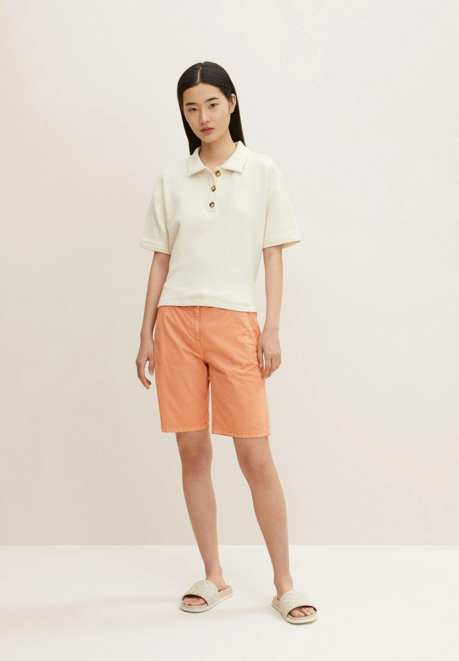 Tom Tailor Shorts - Cantaloupe Orange 1 Tom Tailor Shorts - Cantaloupe Orange