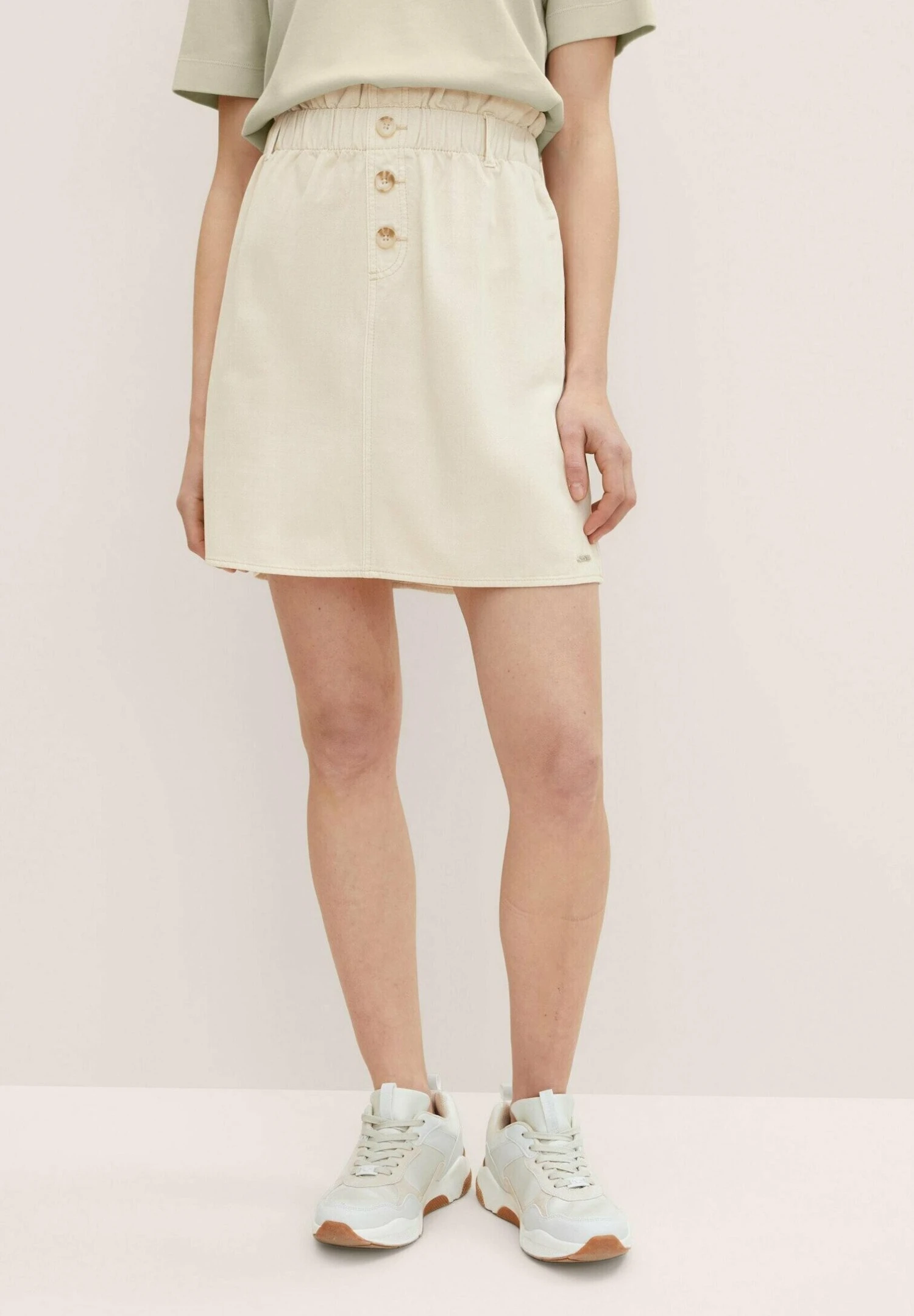 TOM TAILOR Denim A-Lijn Rok - Light Cashew Beige 1 TOM TAILOR Denim A-Lijn Rok - Light Cashew Beige