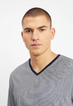 Tom Tailor Shorty V-Neck Set - Pyjama - Dark Blue -Tom Tailor 5686f4a793334c15ad0ab7bd3fccbb81