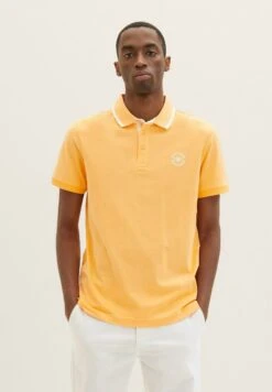 Tom Tailor Mit Logo Print - Poloshirt - Washed Out Orange