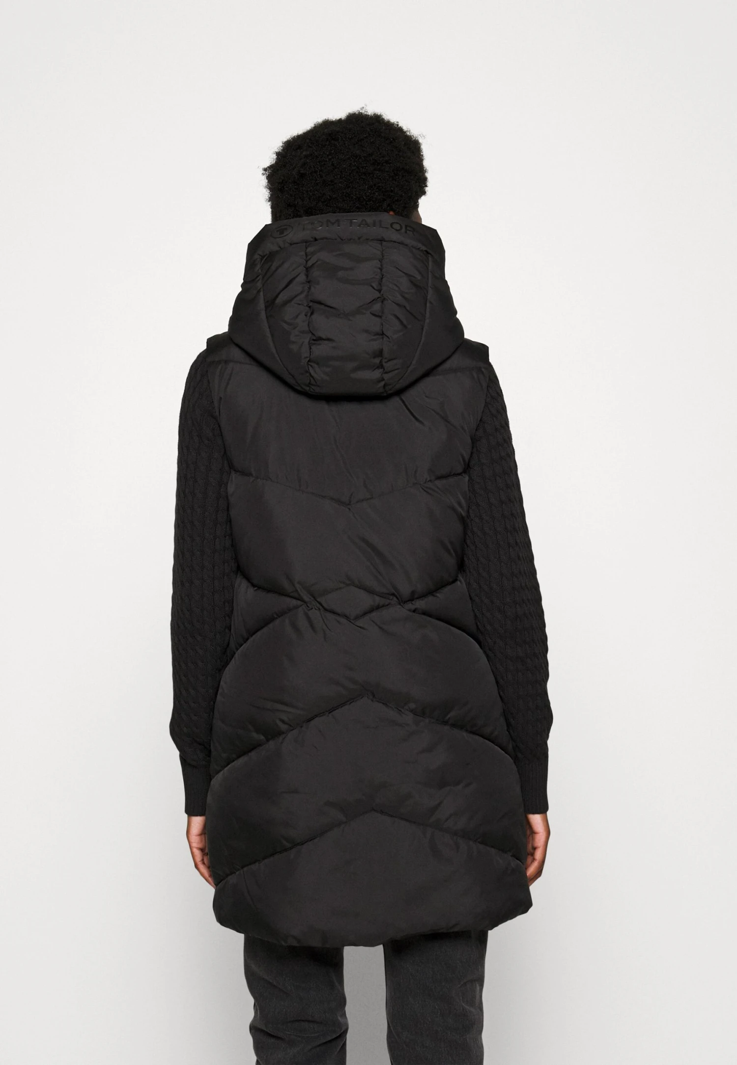 Tom Tailor Long Modern Vest - Bodywarmer - Deep Black 3 Tom Tailor Long Modern Vest - Bodywarmer - Deep Black - Afbeelding 3