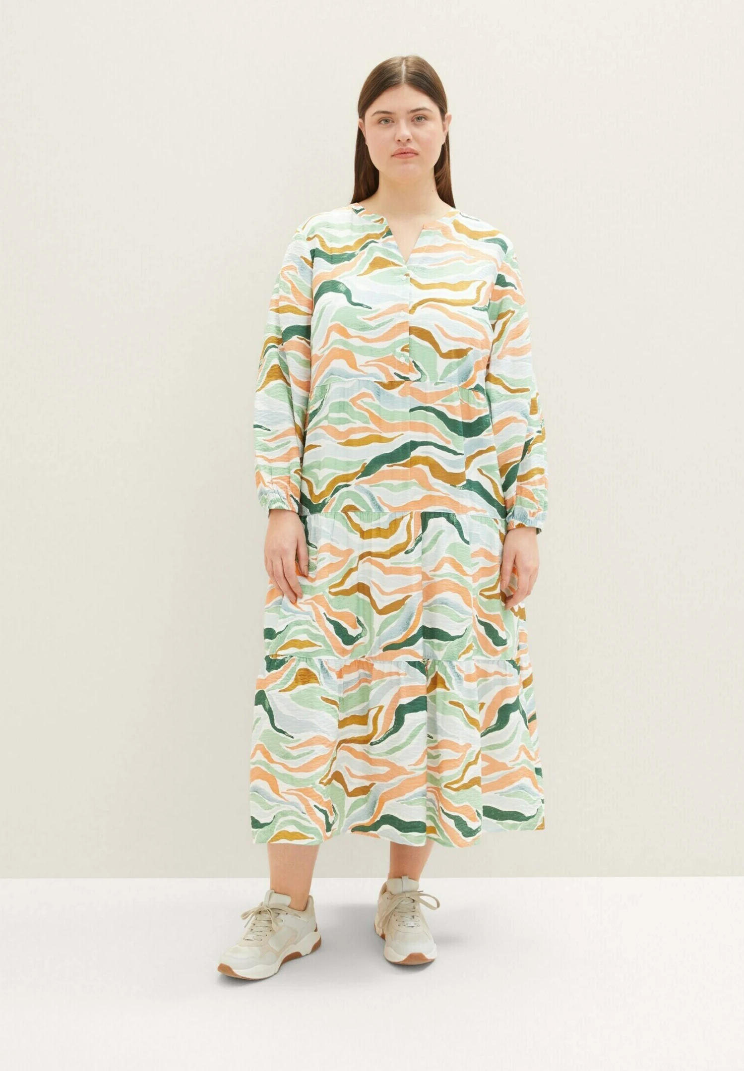 Tom Tailor Jurk - Colorful Wavy Design 1 Tom Tailor Jurk - Colorful Wavy Design