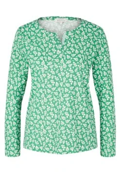 Tom Tailor Mit Alloverprint  - Longsleeve - Green Floral Design -Tom Tailor 597e7a0b295c40959e30a27e46009d45