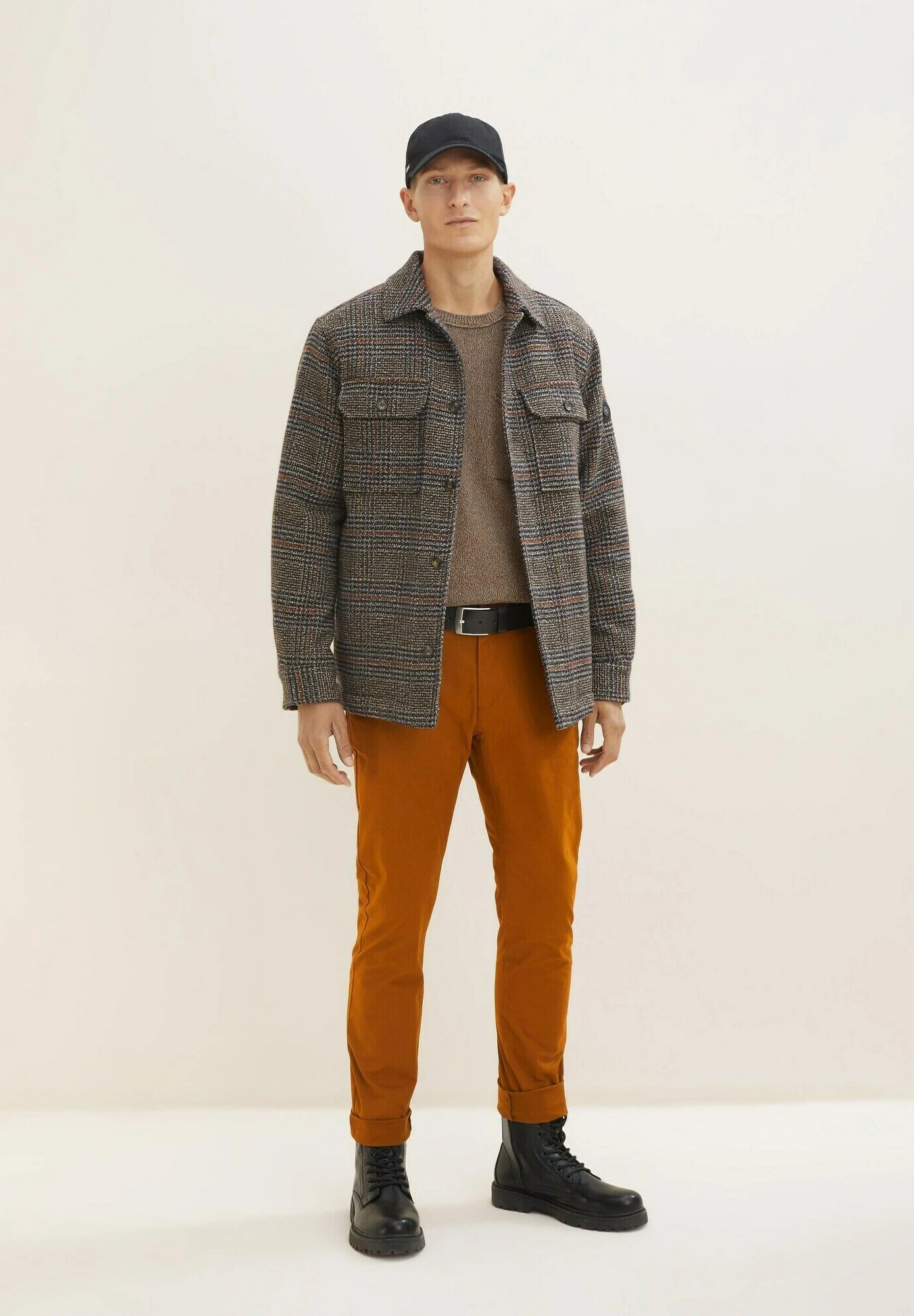 Tom Tailor Trui - Brown Melange Structure 2 Tom Tailor Trui - Brown Melange Structure - Afbeelding 2