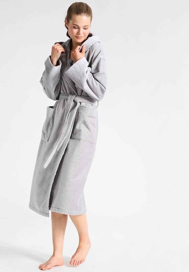 Tom Tailor Basic Velours - Badjas - Grau 2 Tom Tailor Basic Velours - Badjas - Grau - Afbeelding 2