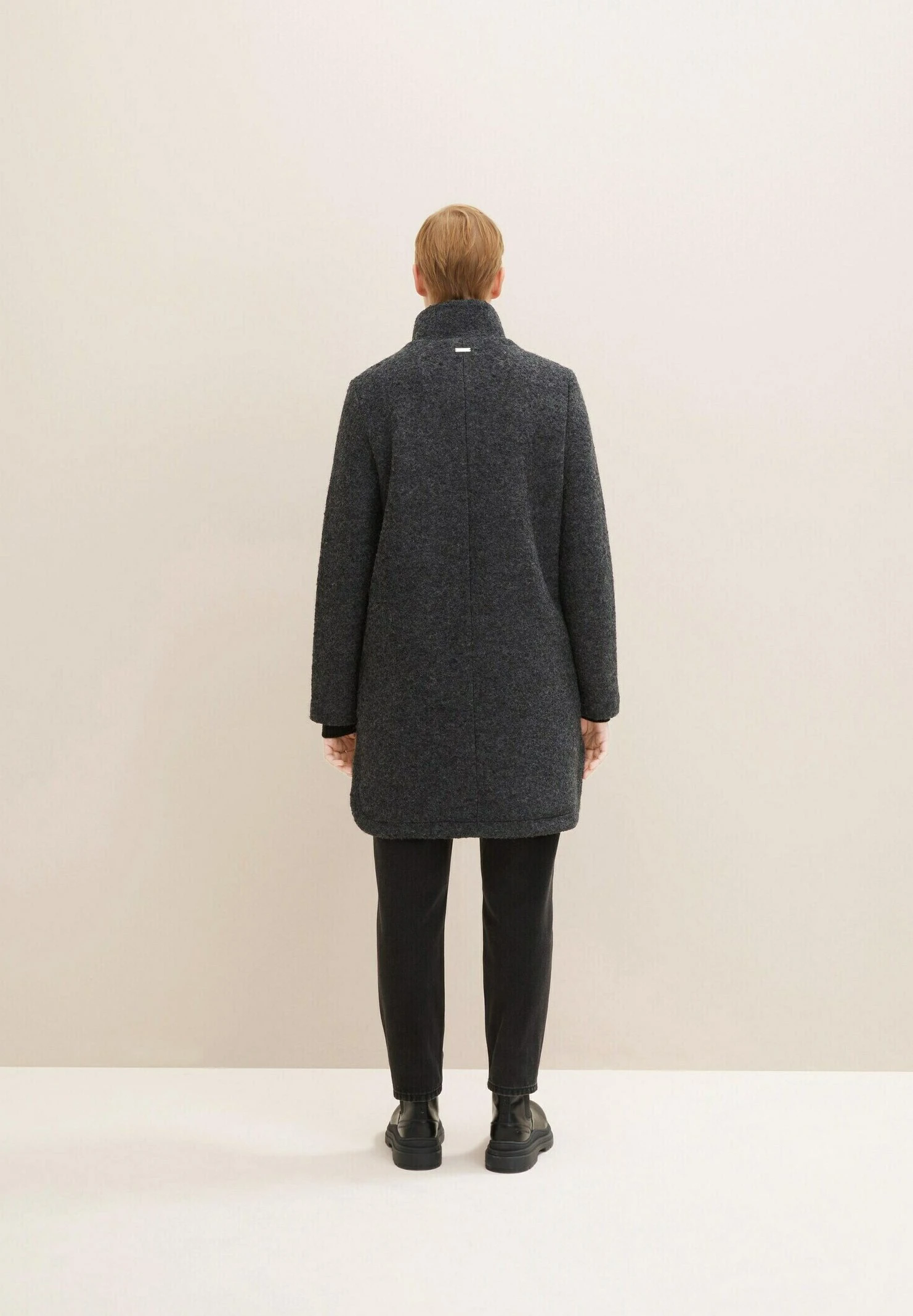 TOM TAILOR Denim Bouclé - Mantel - Shale Grey Melange 2 TOM TAILOR Denim Bouclé - Mantel - Shale Grey Melange - Afbeelding 2