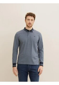 Tom Tailor Poloshirt - Blue Grey Two Tone Pique