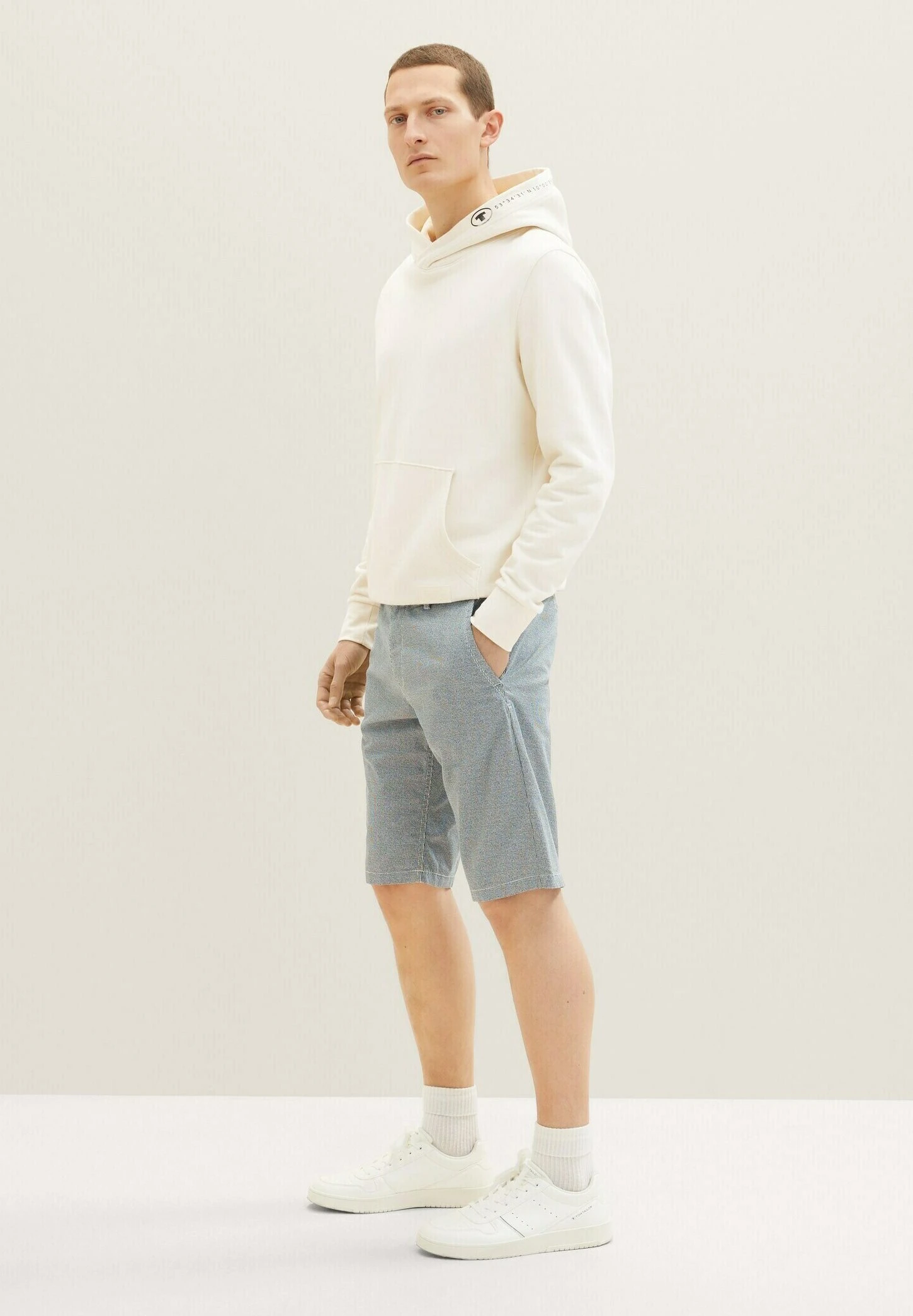 Tom Tailor Bermuda - Shorts - Navy/Offwhite Minimal 5 Tom Tailor Bermuda - Shorts - Navy/Offwhite Minimal - Afbeelding 5