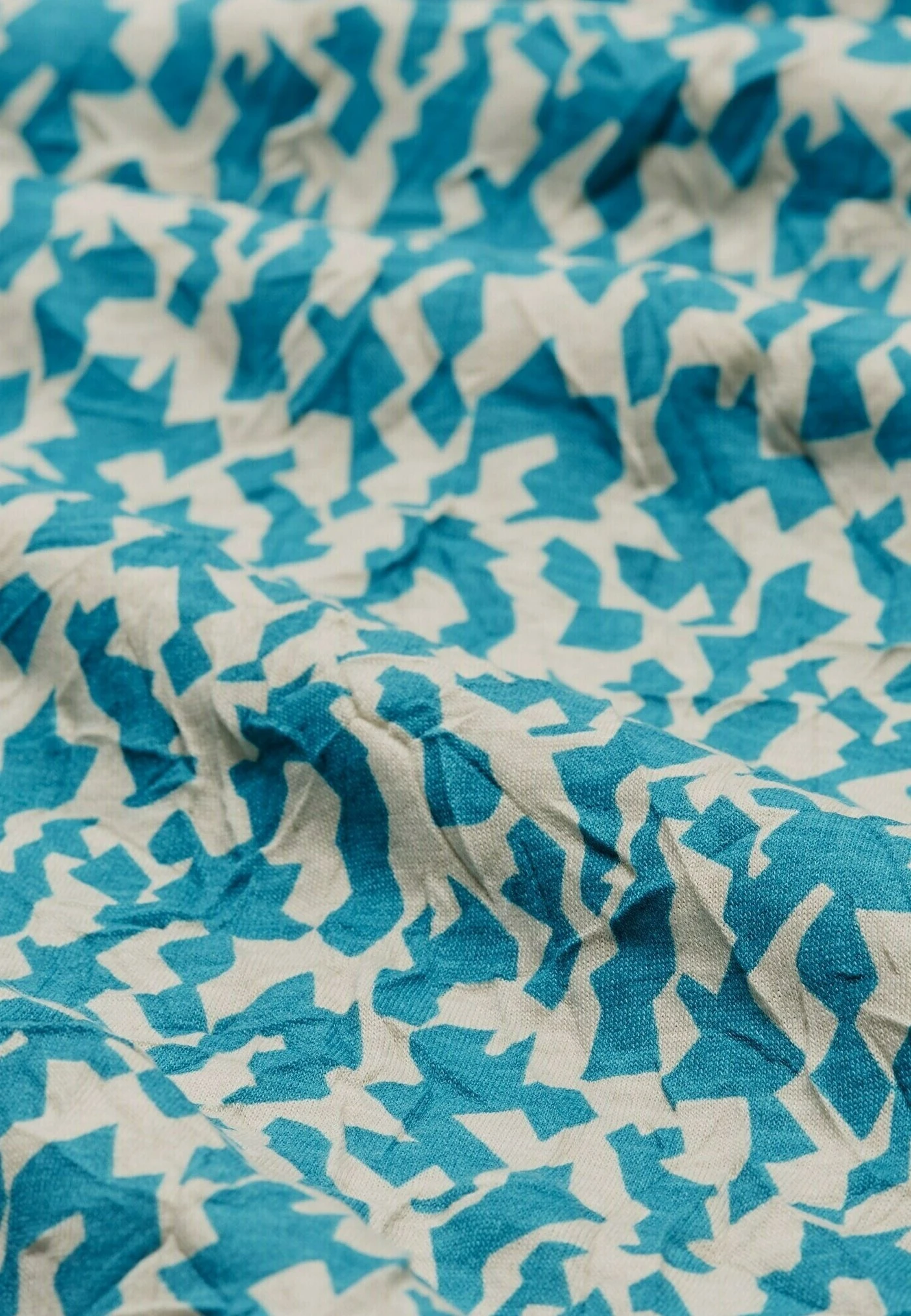 Tom Tailor In Knitteroptik - Blouse - Petrol Small Abstract Design 6 Tom Tailor In Knitteroptik - Blouse - Petrol Small Abstract Design - Afbeelding 6