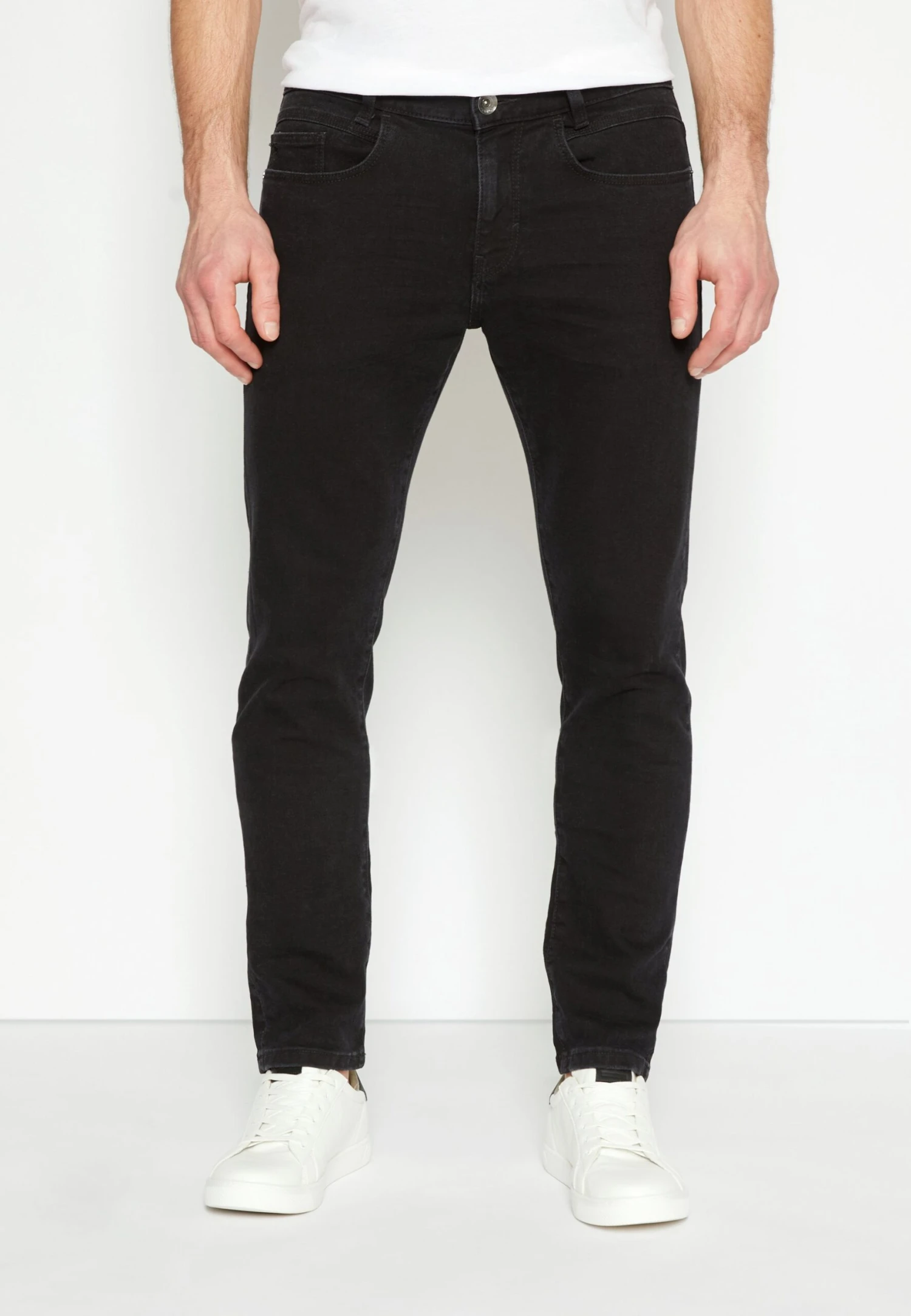 Tom Tailor Troy - Slim Fit Jeans - Black Denim 1 Tom Tailor Troy - Slim Fit Jeans - Black Denim