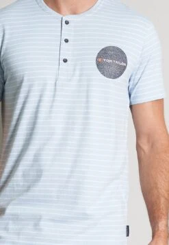 Tom Tailor Set Shorty - Pyjama - Blau Hell Streifen -Tom Tailor 5ddc1b4bf939414080cb2087ad7ab8df