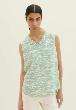 Tom Tailor Blouse - Green Small Wavy Design