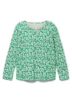Tom Tailor Mit Alloverprint  - Longsleeve - Green Floral Design -Tom Tailor 5e82a9cb2e4045609df35ea8f371776d