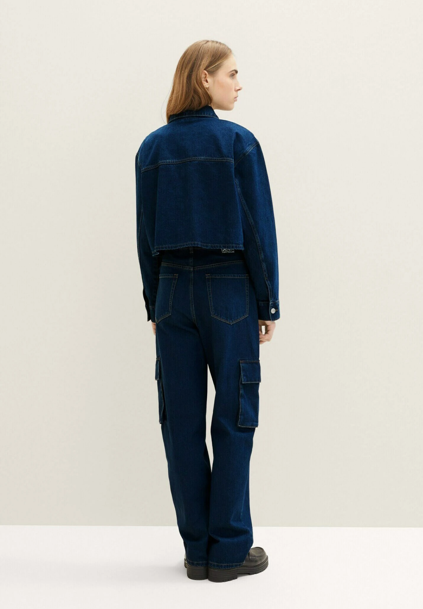 TOM TAILOR Denim Cropped - Spijkerjas - Clean Dark Stone Blue Denim 3 TOM TAILOR Denim Cropped - Spijkerjas - Clean Dark Stone Blue Denim - Afbeelding 3