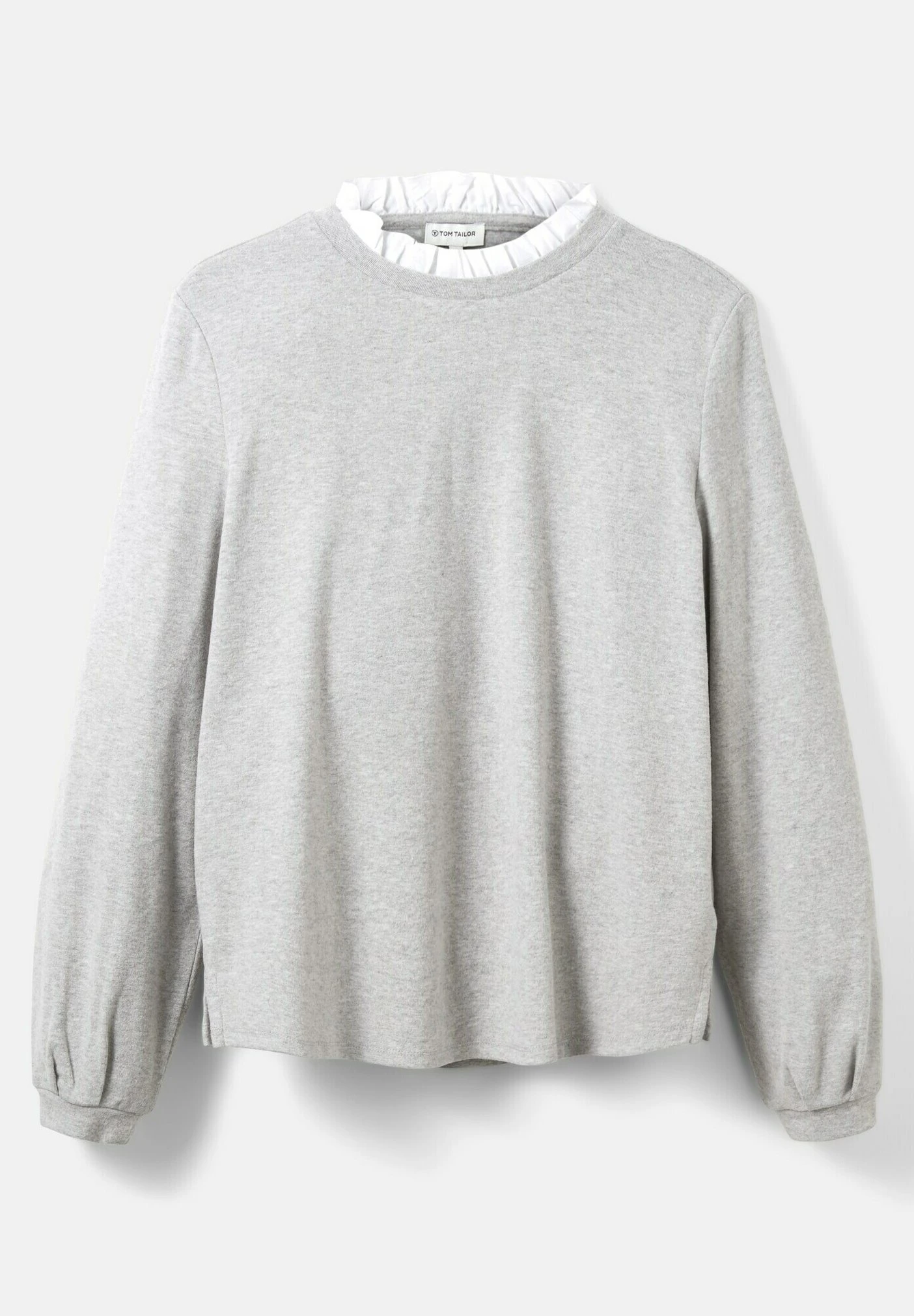 Tom Tailor Mit Rüschen Detail - Sweater - Concrete Grey Melange 8 Tom Tailor Mit Rüschen Detail - Sweater - Concrete Grey Melange - Afbeelding 8