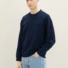 TOM TAILOR Denim Mit Print  - Sweater - Sky Captain Blue