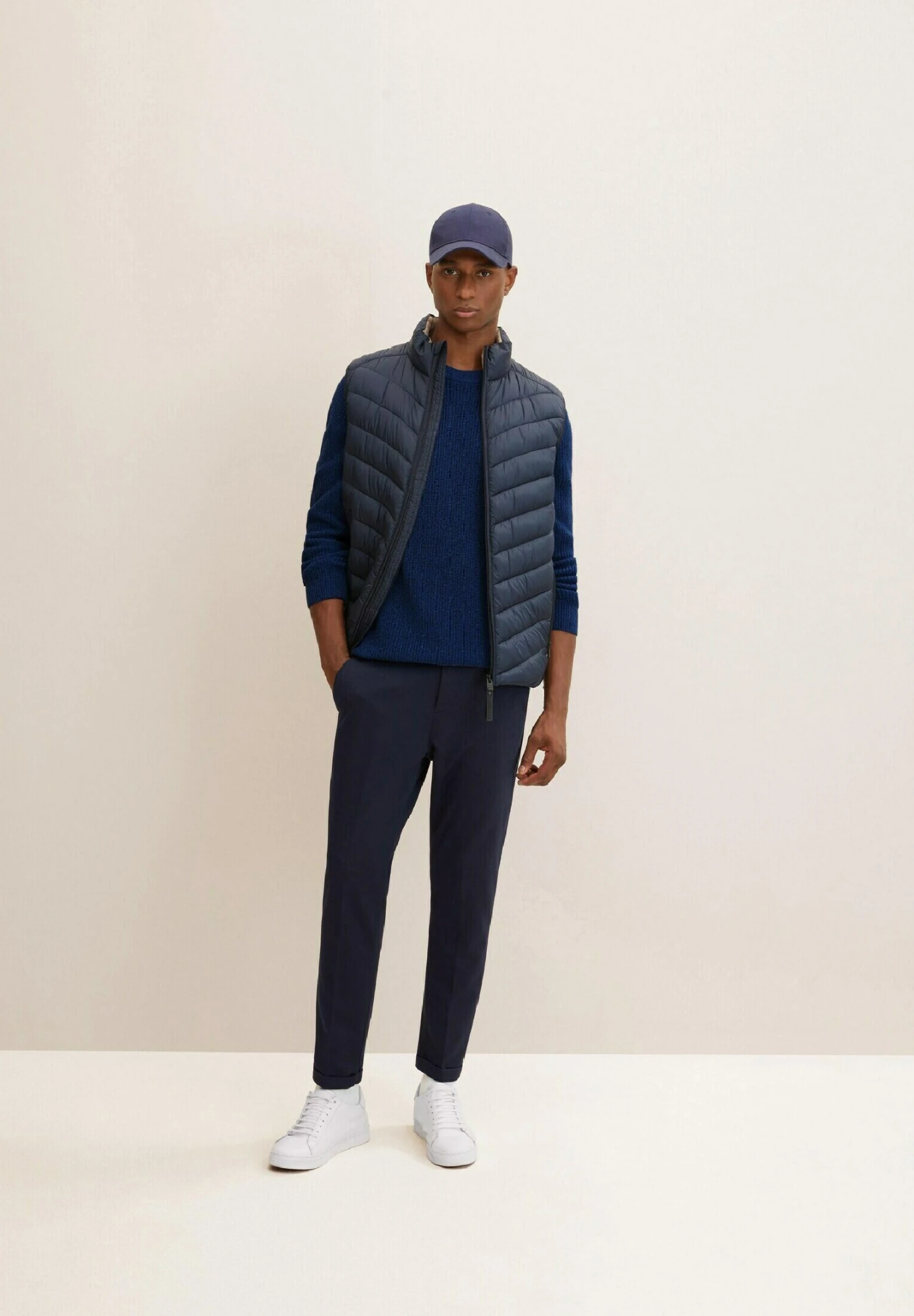 Tom Tailor Trui - Dark Blue Shades Structure 2 Tom Tailor Trui - Dark Blue Shades Structure - Afbeelding 2