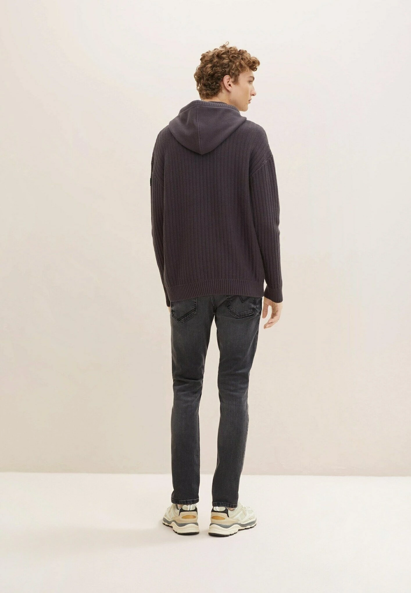 TOM TAILOR Denim Mit Struktur - Hoodie - Coal Grey 3 TOM TAILOR Denim Mit Struktur - Hoodie - Coal Grey - Afbeelding 3