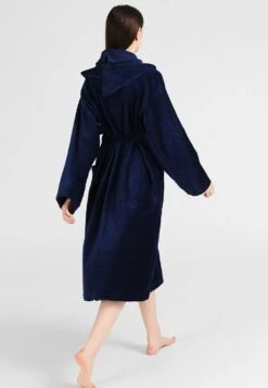 Tom Tailor Basic Velours - Badjas - Navy -Tom Tailor 620440d36d4441cf9ab396d781a70c42