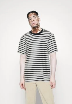 Tom Tailor Structured Stripe - T-Shirt Print - Navy