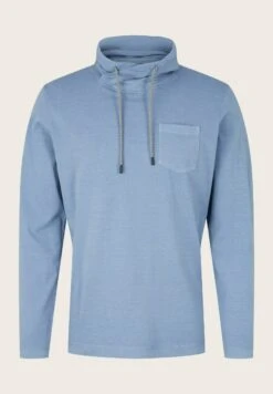 Tom Tailor Langarm Mit Stehkragen - Longsleeve - Greyish Mid Blue -Tom Tailor 6233ac92ec194d3da35a2b9e4b90b52d