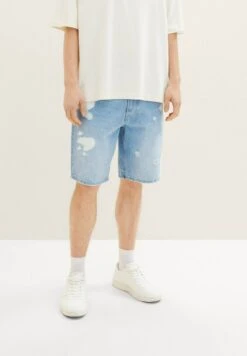 TOM TAILOR Denim Loose Fit - Jeansshort - Destroyed Bleached Blue Denim -Tom Tailor 62a0131b8b2b4b2194e63811ea8f01f4