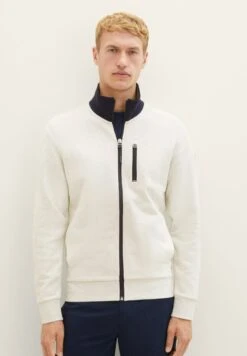 Tom Tailor Mit Stehkragen - Sweater Met Rits - Vintage Beige Melange