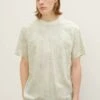 TOM TAILOR Denim Im Batik Look - T-Shirt Print - White Soft Batik Print