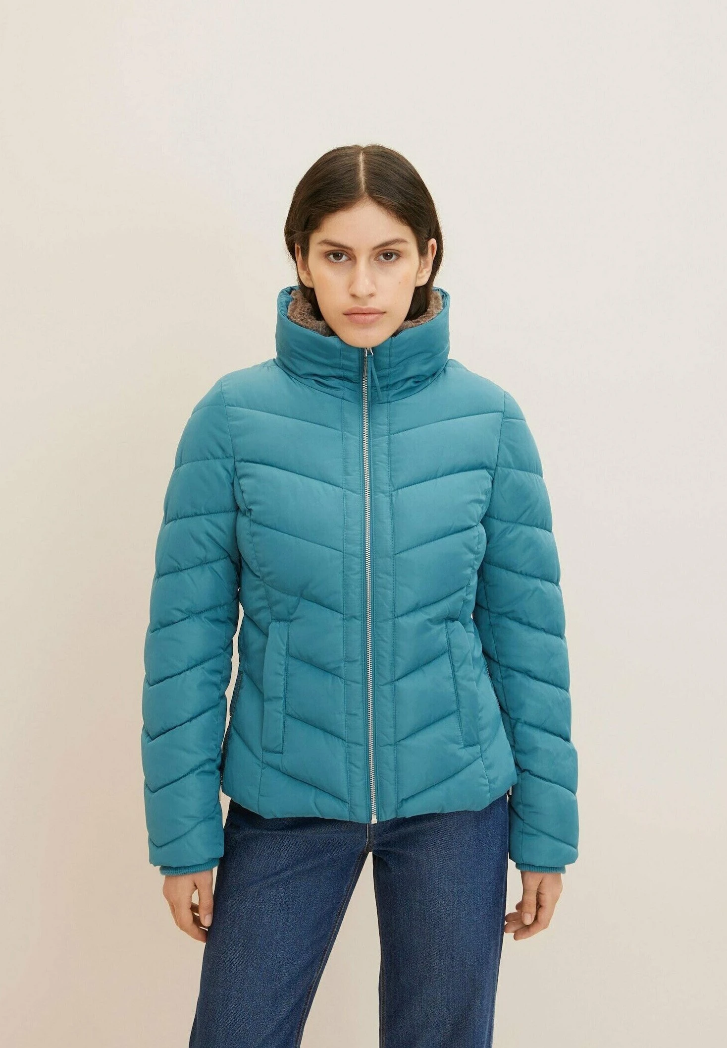 Tom Tailor Winterjas - Pastel Teal 1 Tom Tailor Winterjas - Pastel Teal