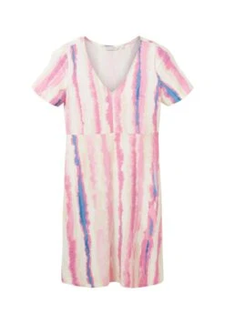 Tom Tailor Jerseyjurk - Pink Tie Dye Stripe -Tom Tailor 648041b558a84920abeee874404571af