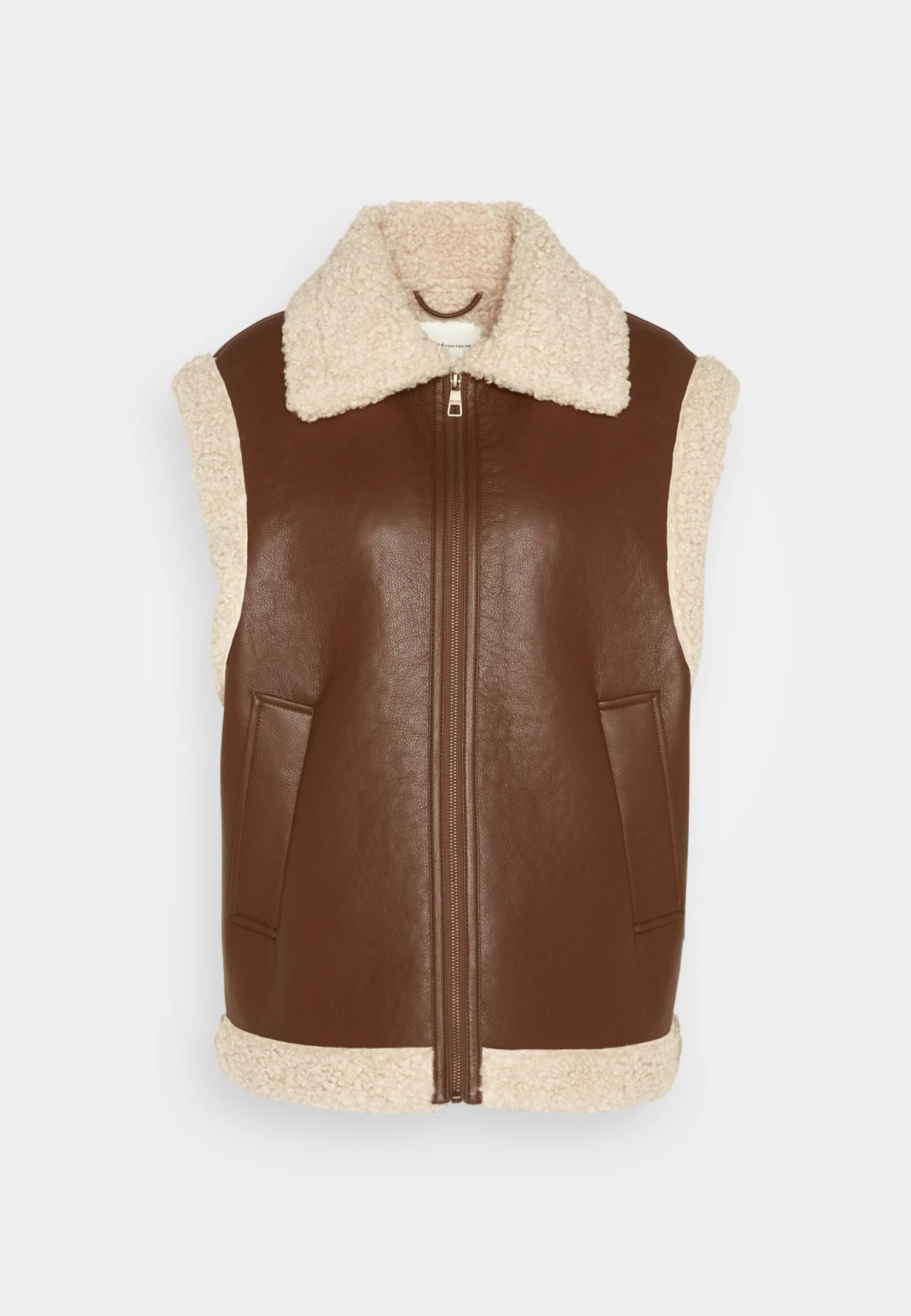 TOM TAILOR Denim Vest - Bodywarmer - Roasted Coffee Brown 5 TOM TAILOR Denim Vest - Bodywarmer - Roasted Coffee Brown - Afbeelding 5