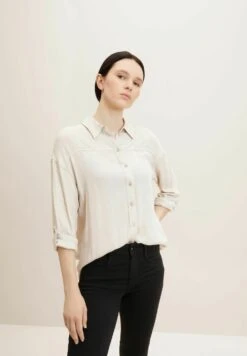 TOM TAILOR Denim Lange- Overhemdblouse - Cloud Grey Melange 10 TOM TAILOR Denim Lange- Overhemdblouse - Cloud Grey Melange -Tom Tailor 6589909fc04744d3a26406d5637b6c50