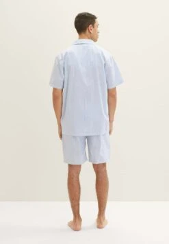 Tom Tailor Gestreifter Kurz Set - Pyjama - Blue Light Stripe -Tom Tailor 6648c33fec09496eb30c7a40ef0f3e5c