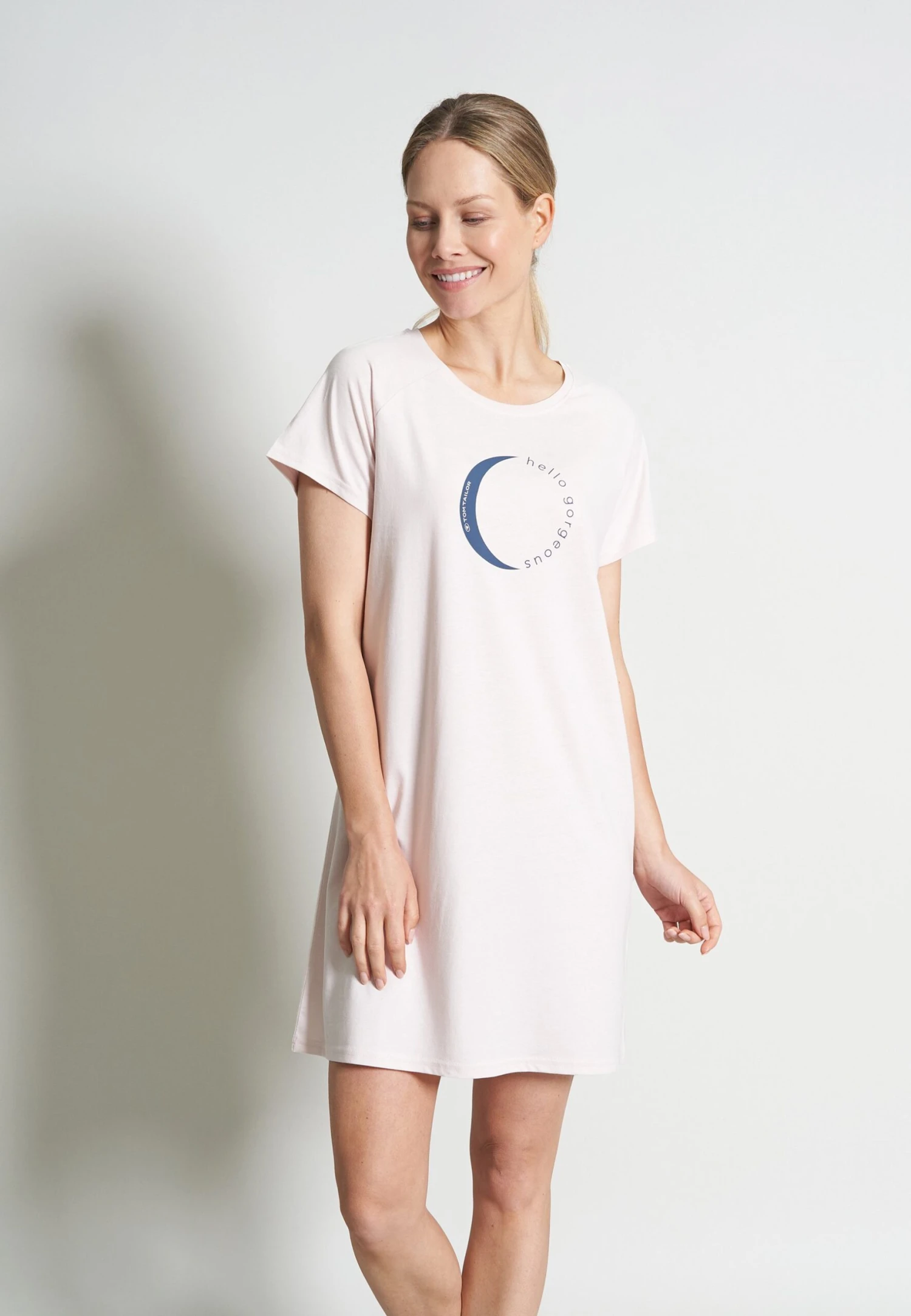 Tom Tailor Nachtjapon - Rot Hell Uni 1 Tom Tailor Nachtjapon - Rot Hell Uni