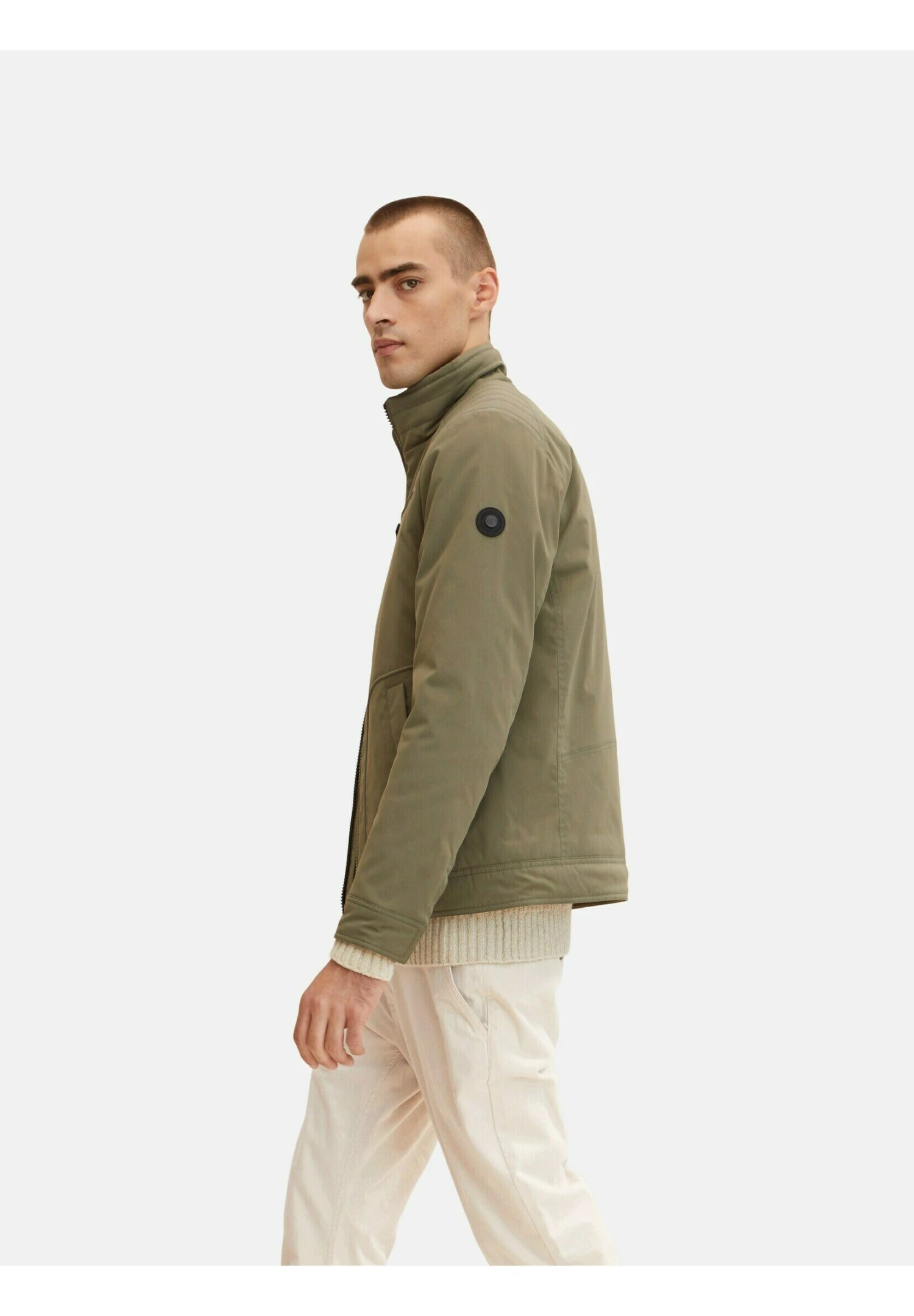Tom Tailor Quilted Biker - Jas - Dusty Olive Green 5 Tom Tailor Quilted Biker - Jas - Dusty Olive Green - Afbeelding 5