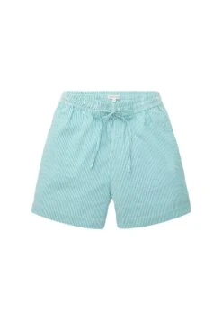 Tom Tailor Shorts - Petrol Seersucker Stripe -Tom Tailor 6733d13a7a254c17afc82307198dd7db