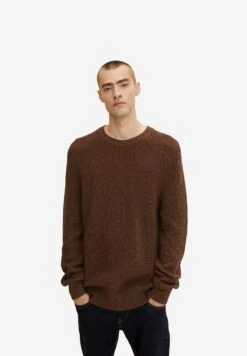 Tom Tailor Trui - Navy Brown Mouline -Tom Tailor 675c80c7444a4b808cf3140229e2060c