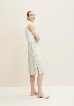Tom Tailor Mit Leinen - A-Lijn Rok - Beige Drawn Vertical Stripe 9 Tom Tailor Mit Leinen - A-Lijn Rok - Beige Drawn Vertical Stripe -Tom Tailor 67c1b55b0f074003aa8e1fcd57df41b7