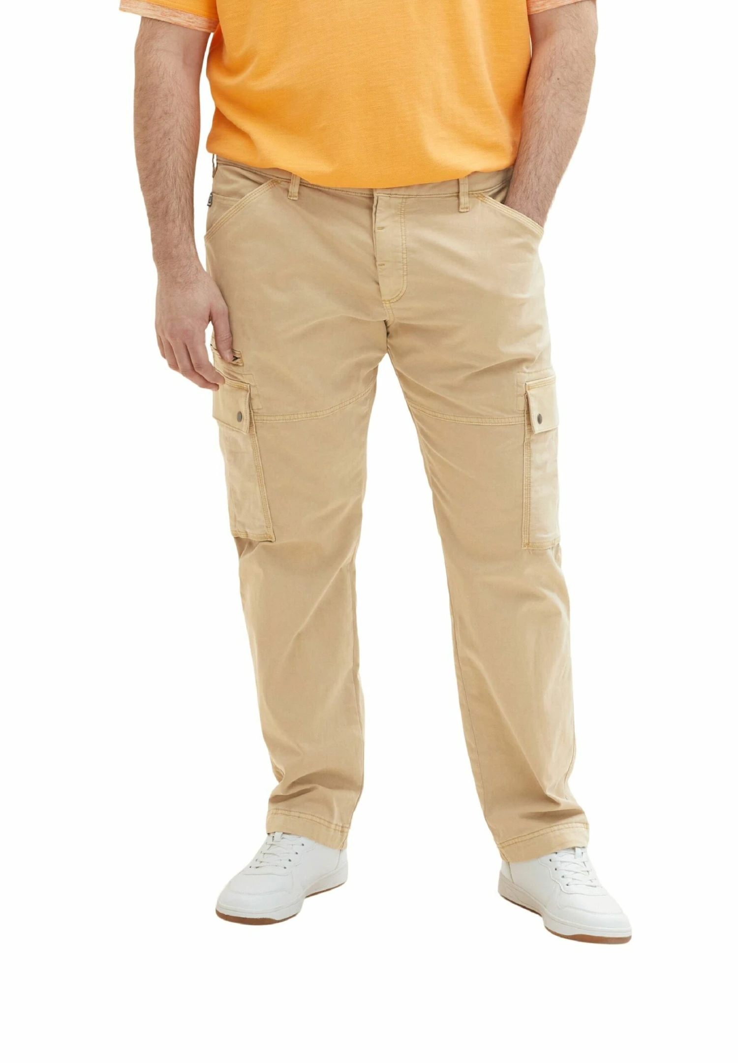 Tom Tailor Plus - Cargobroek - Caramel Beige 2 Tom Tailor Plus - Cargobroek - Caramel Beige - Afbeelding 2