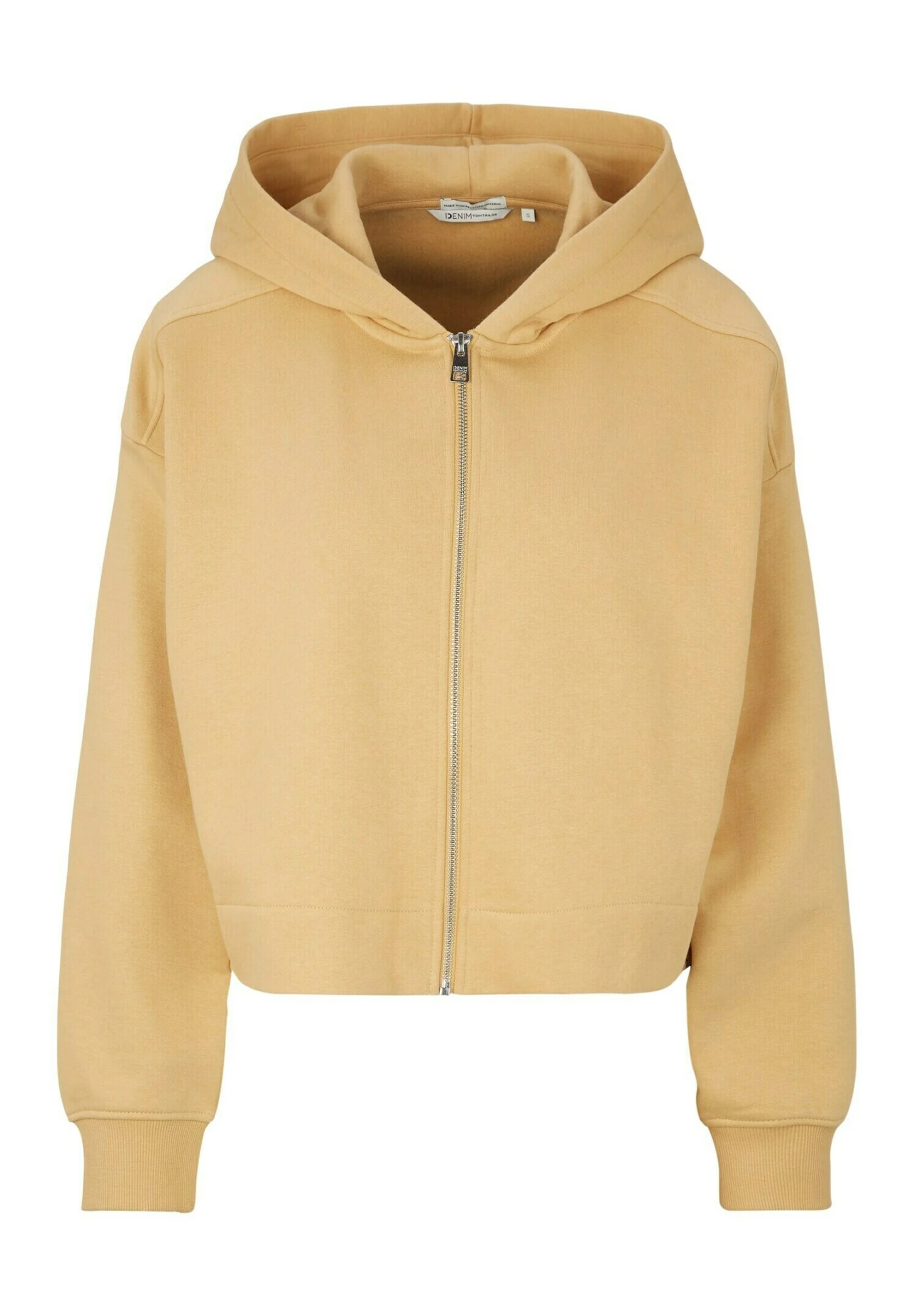 TOM TAILOR Denim Cropped - Sweater Met Rits - Brown Rice 5 TOM TAILOR Denim Cropped - Sweater Met Rits - Brown Rice - Afbeelding 5