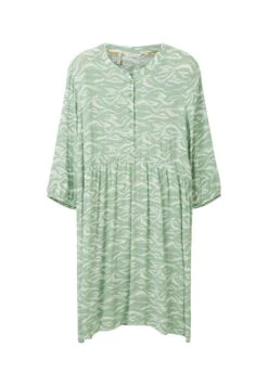 Tom Tailor Plus - Gemustertes - Blousejurk - Green Small Wavy Design