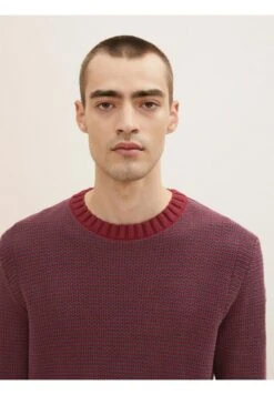 Tom Tailor Trui - Burgundy Melange Structure -Tom Tailor 69235bd213f6452c8124021a2febece8