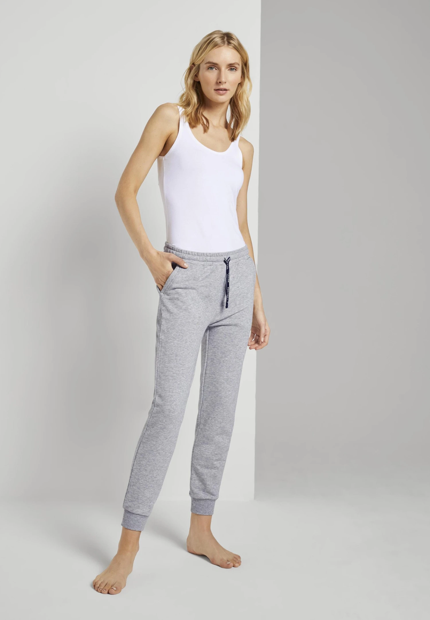 Tom Tailor Pyjamabroek - Grey Melange 2 Tom Tailor Pyjamabroek - Grey Melange - Afbeelding 2