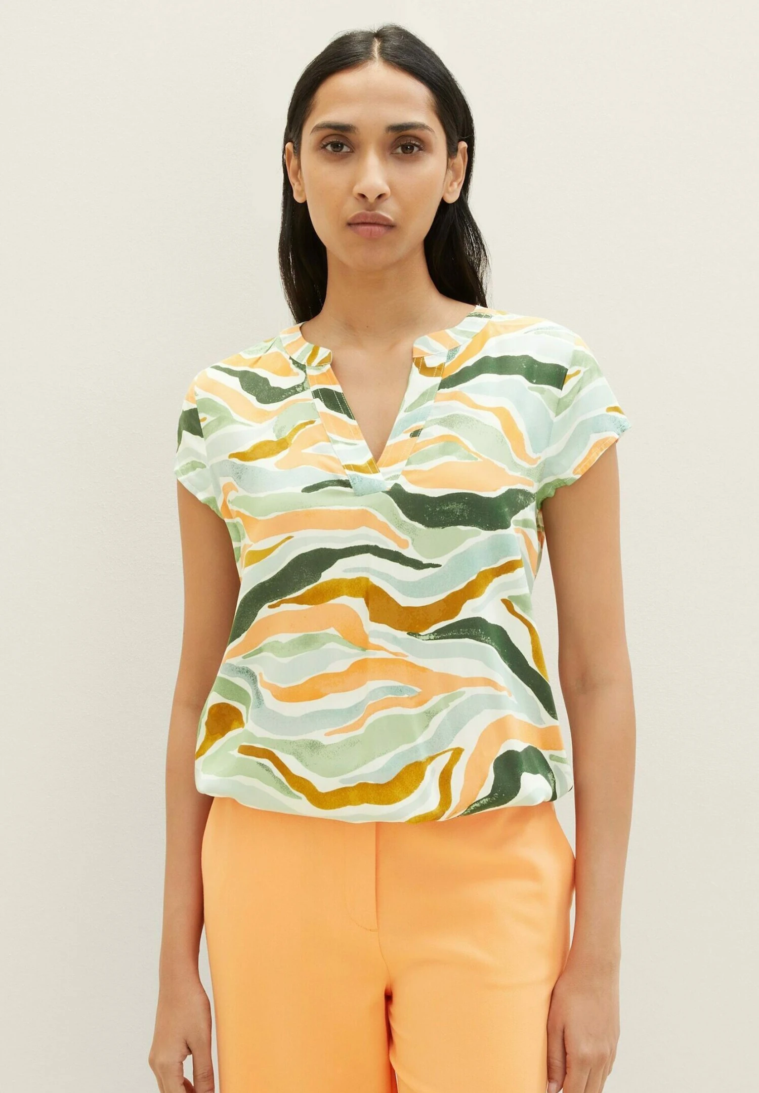 Tom Tailor Blouse - Colorful Wavy Design 1 Tom Tailor Blouse - Colorful Wavy Design