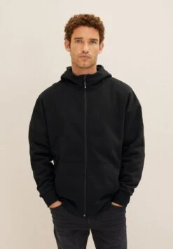 TOM TAILOR Denim Sweater Met Rits - Black