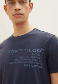 Tom Tailor Mit Waschung- T-Shirt Print - Sky Captain Blue -Tom Tailor 6a9de6dd4d7f4c57b10a771395bdc135