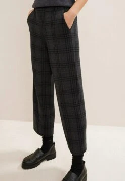 Tom Tailor Karomuster - Broek - Anthracite Small Ck Check -Tom Tailor 6af4102b526a4756b77c7b5e6d5f384e