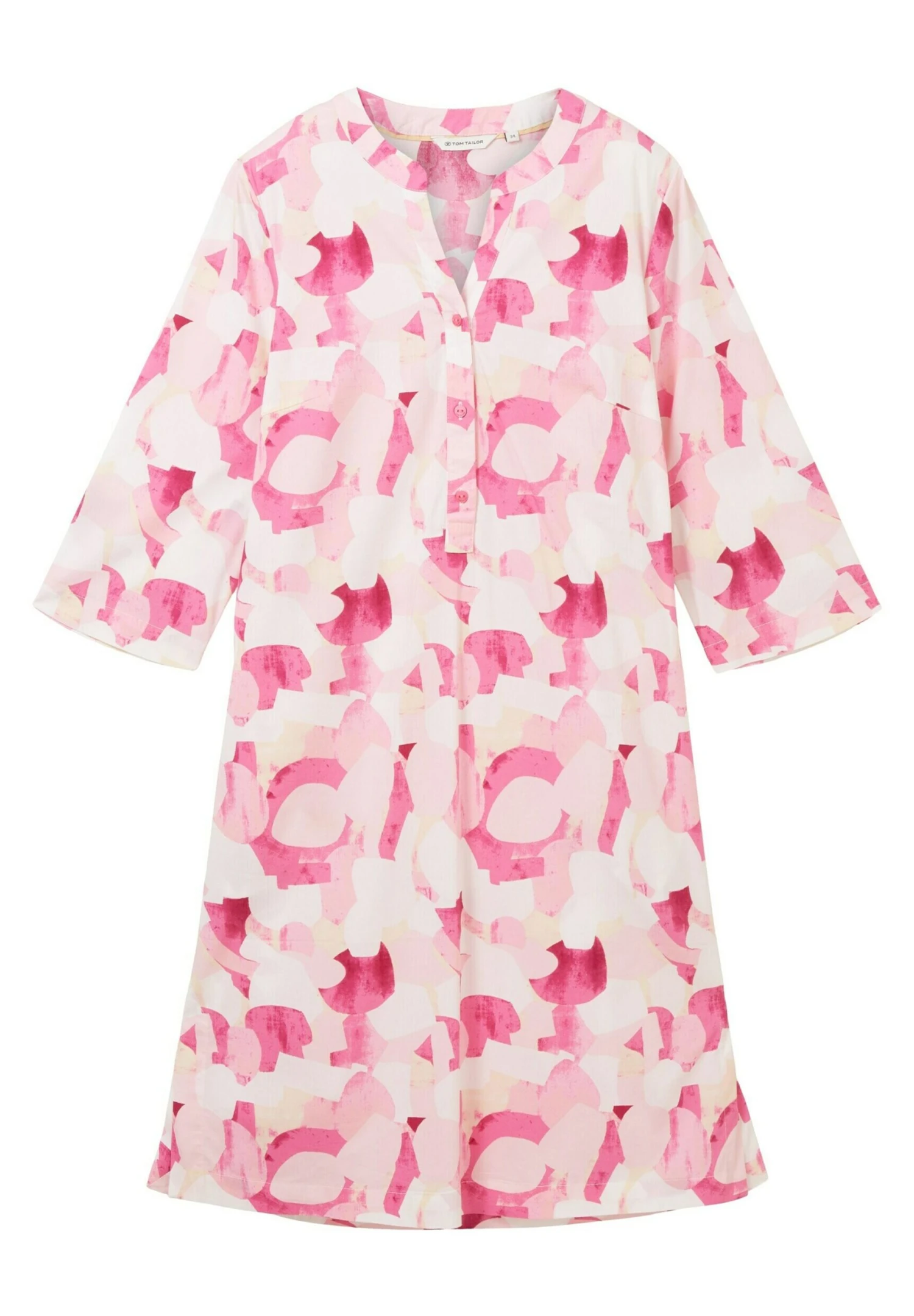 Tom Tailor Gemustertes- Jurk - Pink Shapes Design 1 Tom Tailor Gemustertes- Jurk - Pink Shapes Design